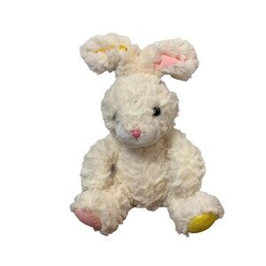 Sound Light White Bunny Rabbit Plush Stuffed Animal Easter Pink Yellow Sitting